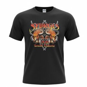 Sturgis Motorcycle Rally 2011 Black T-Shirt Devil Hogs XL Biker Tee Vintage